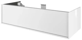 Mobile da bagno sotto lavabo SENSEA Neo Frame bianco laccato lucido L 120 x H 32 x P 48 cm 1 cassetto, lavabo non incluso