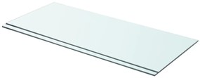 Mensole İn Vetro Trasparente 2 Pz 70x30 Cm /