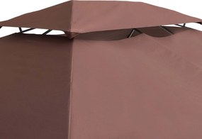 Tetto di Ricambio per Gazebo da Giardino Impermeabile Doppio Tetto 3x4m...