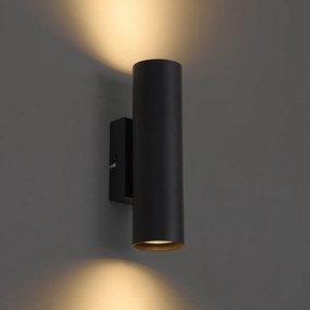 Applique moderna nera 2 luci - Jeana