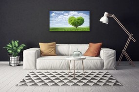 Quadro su tela Albero, cuore, natura 100x50 cm