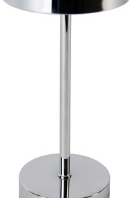Moderne tafellamp chroom oplaadbaar - Poppie