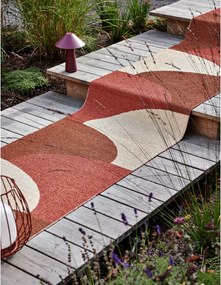 Tappeto da interno/esterno color mattone 70x90 cm Hill Brick Rust – Pappelina