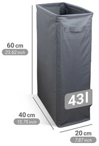 WENKO 71299800 - Cesto portabiancheria SLIM 20x60 cm antracite