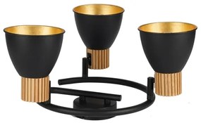 Brilagi - Faretto ODENSE 3xE14/10W/230V legno di caucciù/nero