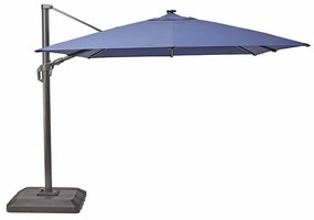 Ombrellone decentrato grigio SONORA II NATERIAL L 282 x 391 cm con telo blu