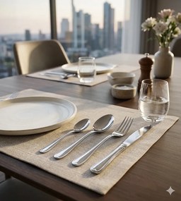 Servizio Set di Posate 24 pezzi in Acciaio Inox Eme Euro...