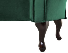 Chaise longue per lato destro in velluto verde scuro LATTES Beliani