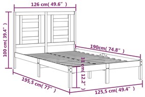 Giroletto in Legno Massello 120x190 cm Small Double