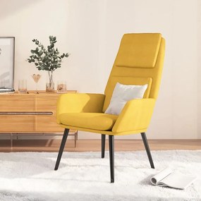 Poltrona Relax Giallo Senape İn Tessuto /
