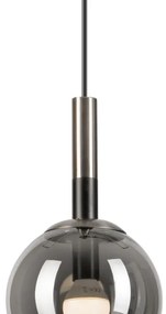 Lampadario a sospensione con filo ROLLO 1xE14/5W/230V cromo opaco/fumé