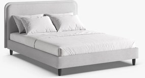 Letto imbottito Aveline in bouclé Baloo - 160x200 cm