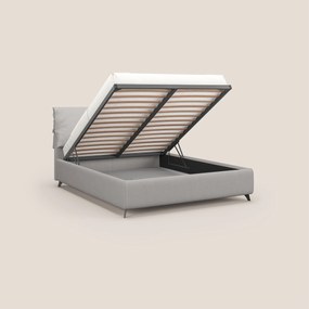 Susan letto imbottito contenitore completamente sfoderabile in microfibra smacchiabile T11 grigio chiaro