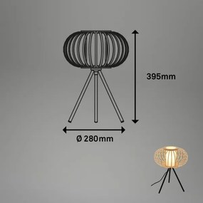 Briloner 7759011 - Lampada da tavolo 1xE27/10W/230V bambù