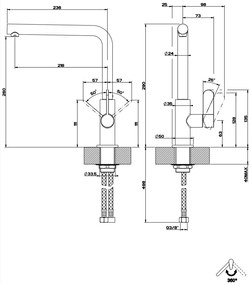 Miscelatore Cucina Monocomando Con Canna Girevole Per Lavello Cromo Helium 50105 Gessi