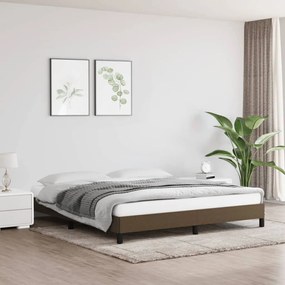 Giroletto Senza Materasso Marrone Scuro 160x200 Cm Tessuto /