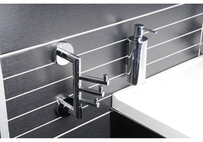 Porta asciugamani a parete in ottone argento lucido X-Round - Sapho