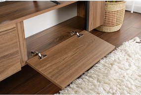 Mobile TV colore naturale scuro con effetto noce 180x50x29,5 cm Serenity – Kalune Design