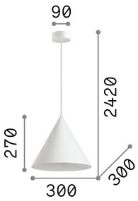 Sospensione Industrial-Minimal A-Line Metallo Nero 1 Luce E27