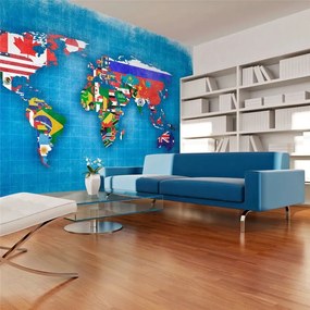 Fotomurale  Flags of countries  Colore colorful, Dimensioni e Misure 200x154