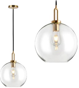 Lampada da soffitto a sospensione con sfera di vetro 25cm APP630-1CP