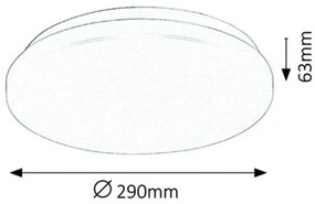 Rabalux 3338 - Plafoniera LED ROB 1xLED/20W/230V
