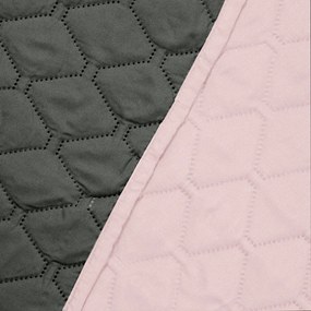 Copriletto bifacciale in microfibra rosa e nero, 200 x 220 cm Axel - DecoKing