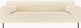 Divano 3 posti bianco perla/nero freistil180, larg. 222 cm