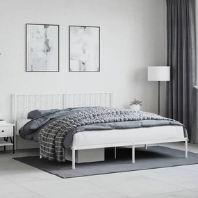 Giroletto Con Testiera Metallo Bianco 180x200 Cm /