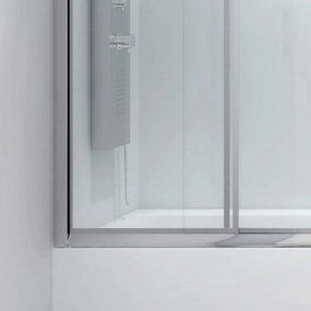 Box per vasca da bagno 160cm con due ante scorrevoli e una fissa P2000 - KAMALU