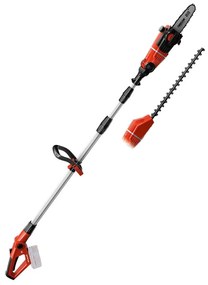 Tagliasiepi ad asta a batteria con spazzole al carbonio in alluminio EINHELL multifunzione 2 lame da 45 cm18 V batteria non inclusa