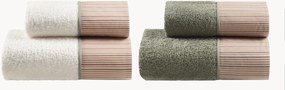Set di 4 asciugamani in spugna di cotone Garis
