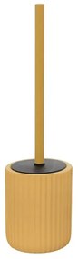 Scopino wc giallo in ceramica soft touch con setole nere Spring