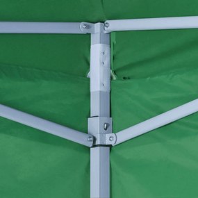 Tenda Pieghevole Verde 3 x 3 m con 4 Pareti