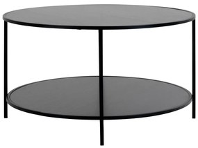 Tavolino rotondo nero con piano nero ø 80 cm Vita - House Nordic