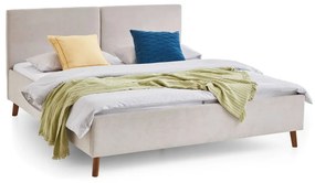 Letto matrimoniale imbottito beige con rete inclusa 180x200 cm Piano – Meise Möbel