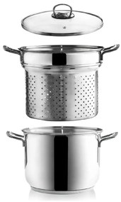 Pentola per pasta in acciaio inox con coperchio Anett, 6 l - Orion