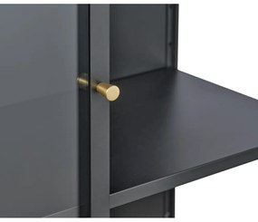 Vetrina nera in metallo 88x132 cm Carmel - Unique Furniture