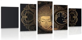 Quadri 5 pezzi – Forza armoniosa del Buddha