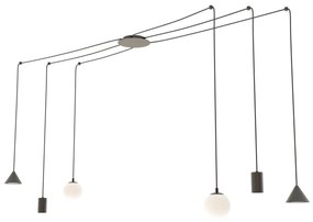 Lampadario a sospensione FUJI 6 Black