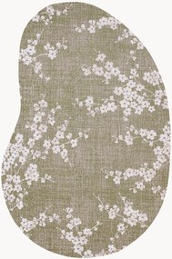 Tappeto jacquard lavabile da interno-esterno dalla forma organica Sakura