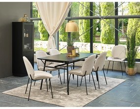 Sedia da pranzo grigia con base in metallo Hella - Canett