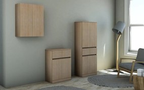 Pensile bagno Elise rovere in mdf BADEN HAUS, 2 ante apertura da sinistra P 27 x L 60 x H 74 cm