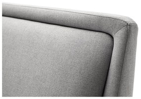 Letto matrimoniale imbottito grigio chiaro con contenitore con rete inclusa 160x200 cm Frieda – Meise Möbel