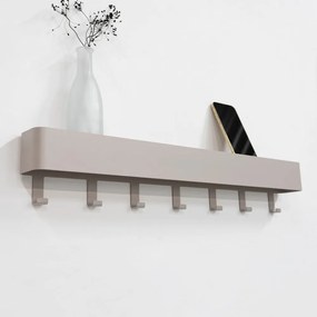 Attaccapanni da parete grigio tortora in metallo con scaffale 72 cm Dax Play – Spinder Design