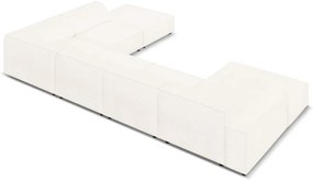 Divano angolare beige in tessuto bouclé (angolo destro) Jodie - Micadoni Home