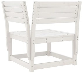 Set Salotto da Giardino 4 pz Bianco in Legno Massello di Pino