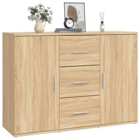 Credenza rovere sonoma 91x29,5x65 cm in legno multistrato