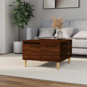 Tavolino Da Salotto Rovere Marrone 55x55x36,5 Cm İn Multistrato /