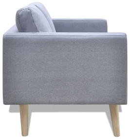 Set divani a 2 e a 3 posti in tessuto grigio chiaro
